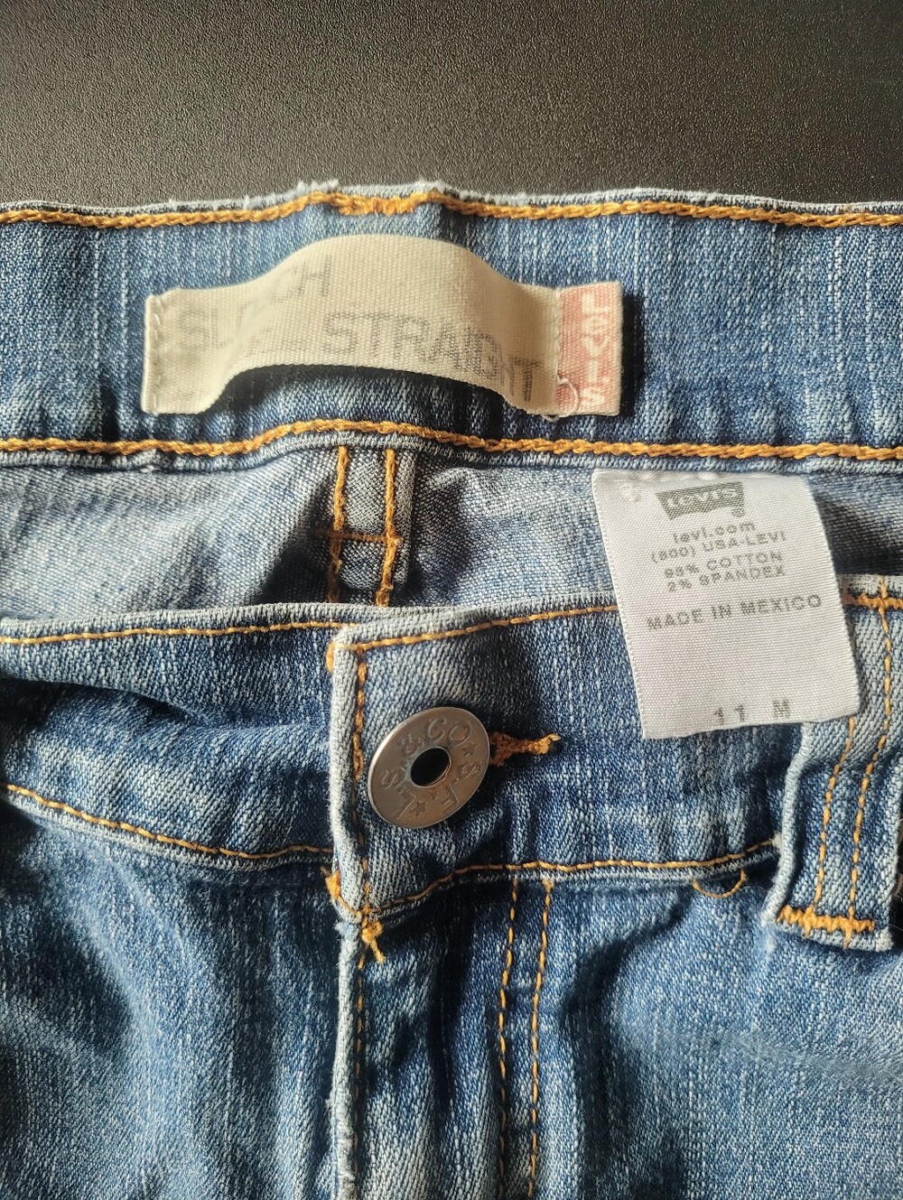 Levi's Light Blue Distressed Denim Jean Shorts Size 11